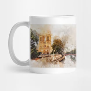 Notre-Dame de Paris Watercolor 03 Mug